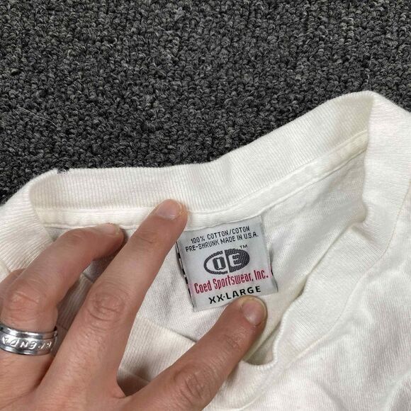 Vintage Just Hafta Gamble T Shirt Single Stitch Short Sleeve White Size 2XL XXL - Picture 2 of 6